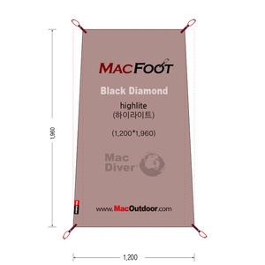 맥아웃도어 블랙다이아몬드 하이라이트 맥풋_풋프린트 MP-HL1200,캠핑용품