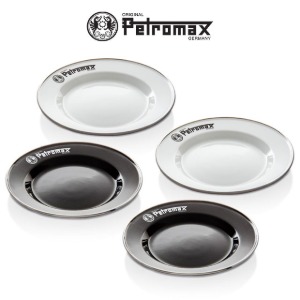 [파커스] PETROMAX 페트로막스 에나멜 플레이트 캠핑용 접시(2개입) 화이트,블랙,캠핑용품