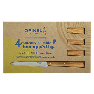 오피넬 NO.125 Bon Appetit 테이블 나이프 4개 세트 (Olive) 001515,캠핑용품